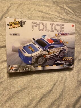 Construct It DIY Mechanical Kits Polic Patrol Car STEM Building Kit Toy NIB
